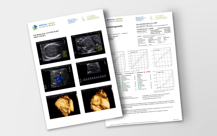 Comprehensive Digisono ultrasound report